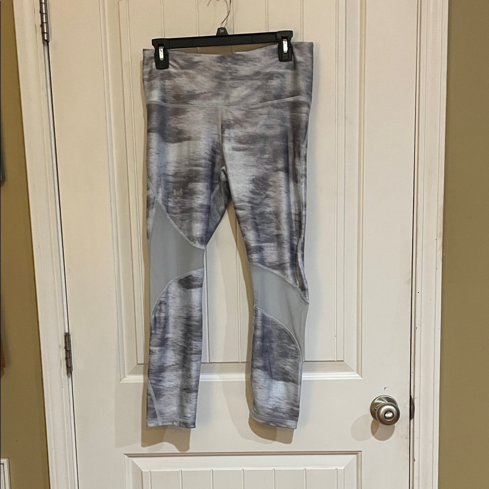 Under Armour Heat Gear Gray Tie-Dye Leggings size large